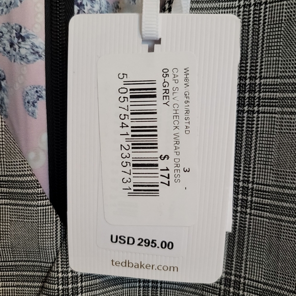 🆕️ Ted Baker Working Title Ristad Check Sheath Dress - Picture 8 of 15